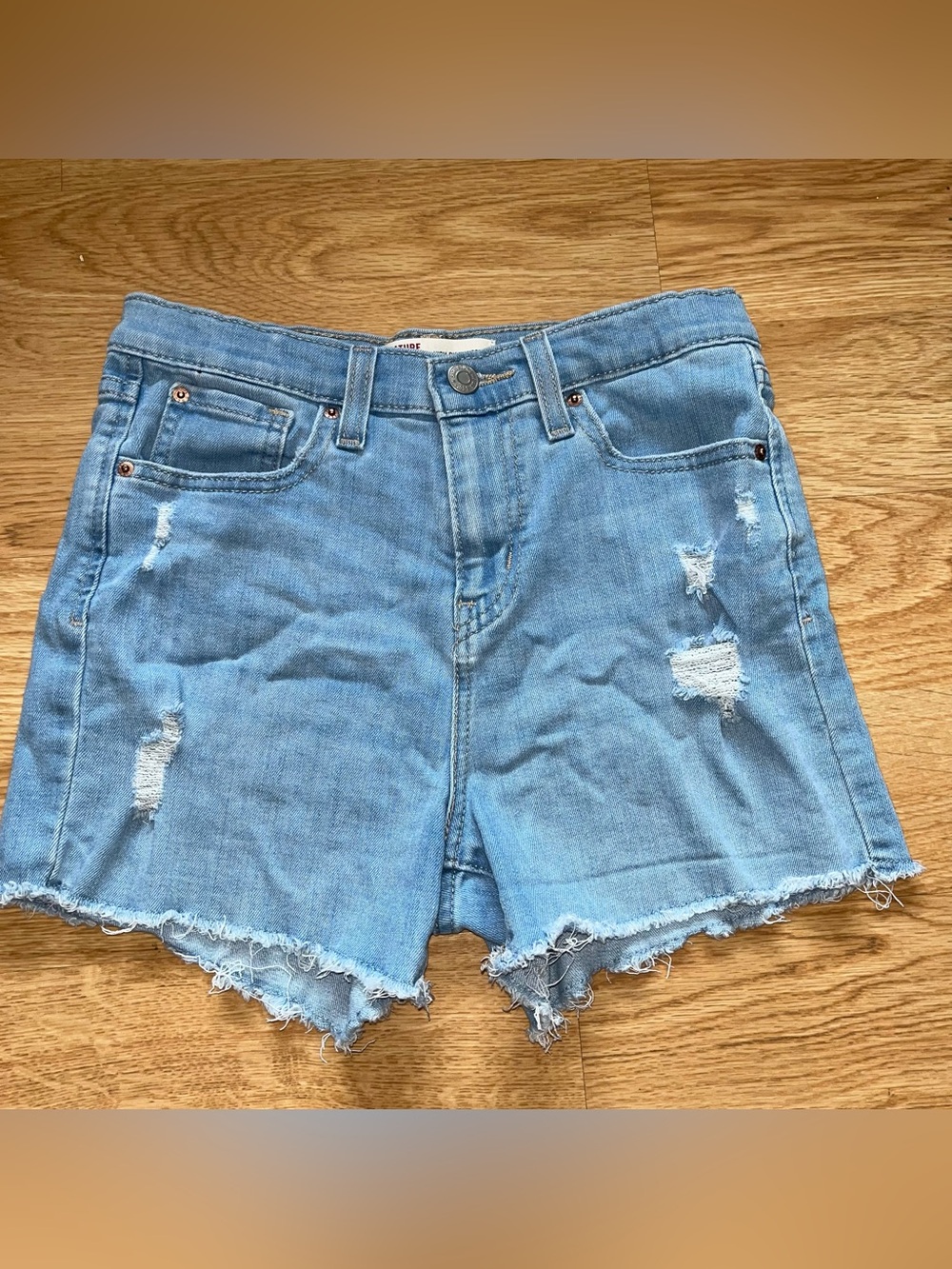 Signature by Levi Strauss & Co Girl’s High Rise Cut-Off Shorts 14